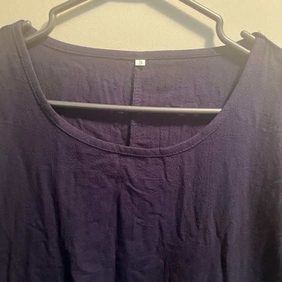 Solid Cotton Linen Dress sz:S, Navy NWOT - Picture 4 of 6